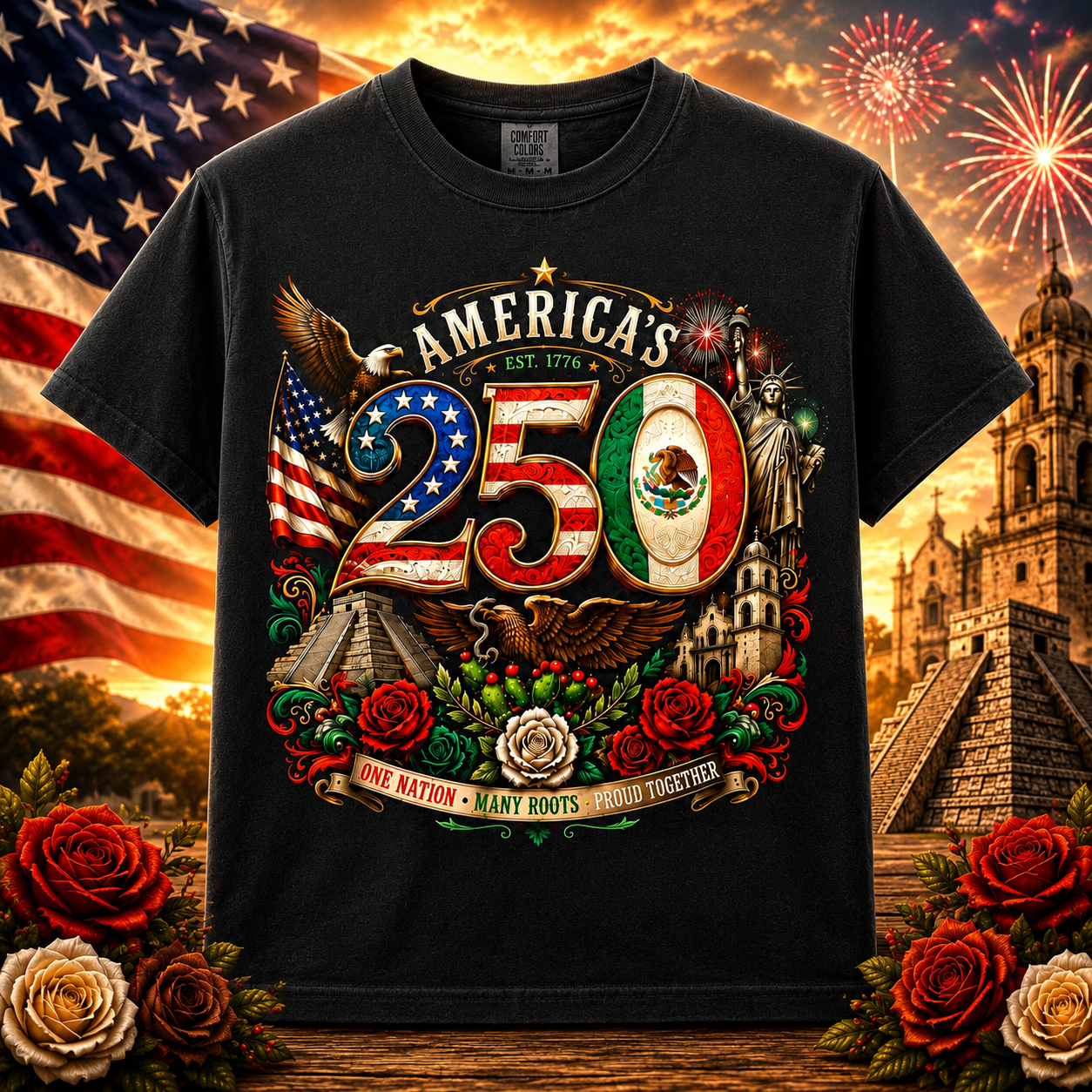 America's 250th with Mexican Heritage Limited Edition Shirt